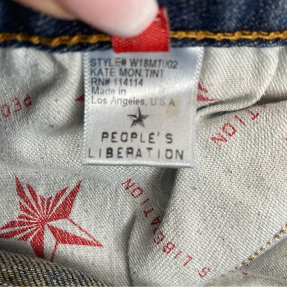 People’s Liberation flap star pocket  jeans  flare sz 32 - Picture 9 of 12